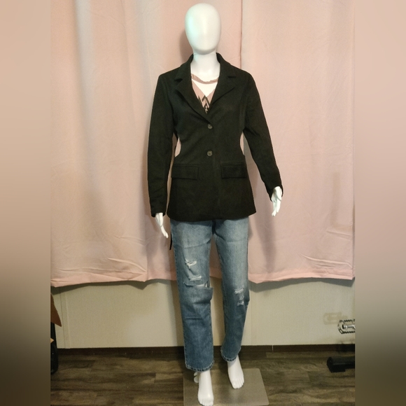 NWT-Faux Suede Cutout Blazer - Picture 10 of 10